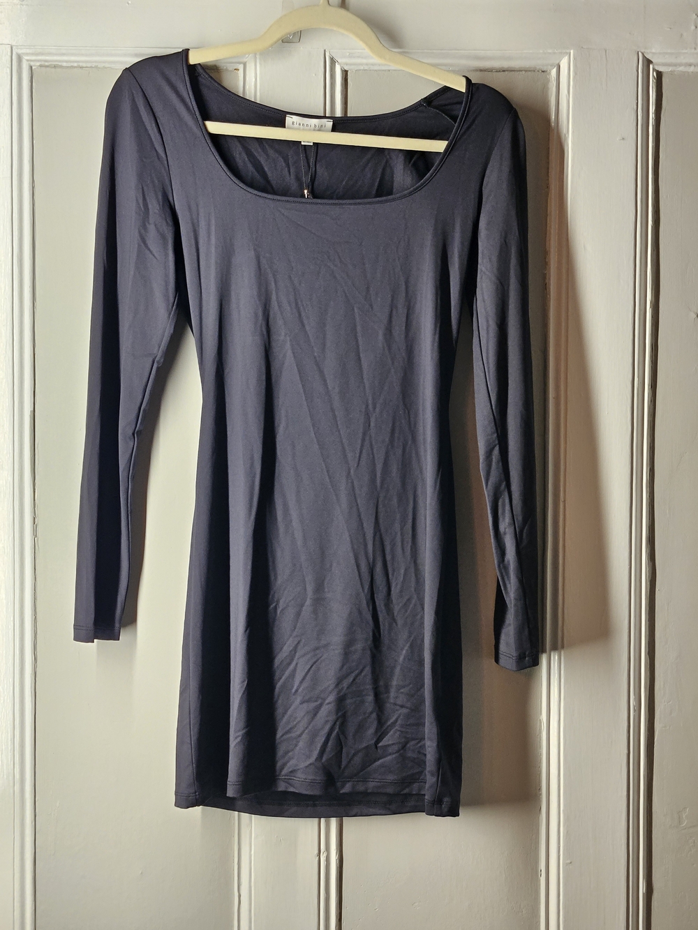 NWT  Black Gianni Bini Long Sleeve Bodycon Dress sz M  PTP=15